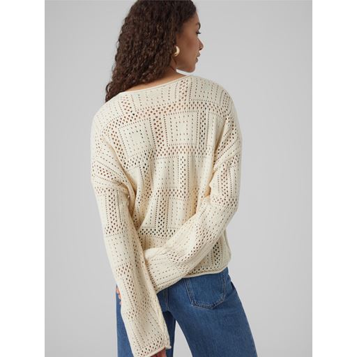 Vero Moda Oda Striktrøje, Birch, XL