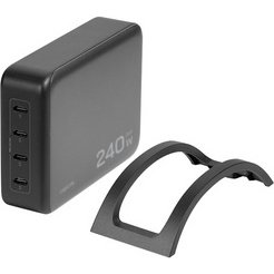 Chargeur de bureau USB-C, 4 ports, GaN, 240 W