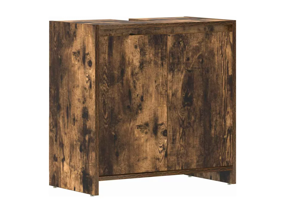 Armoire de bain Chêne fumé 60x33x61 cm Bois d'ingénierie