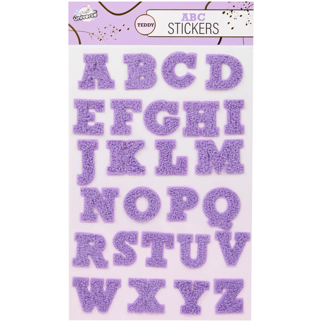 Autocollants alphabet en peluche