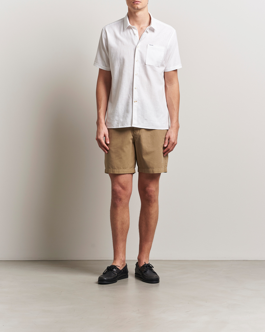 Barbour Lifestyle Nelson Short Sleeve Linen/Cotton Shirt White