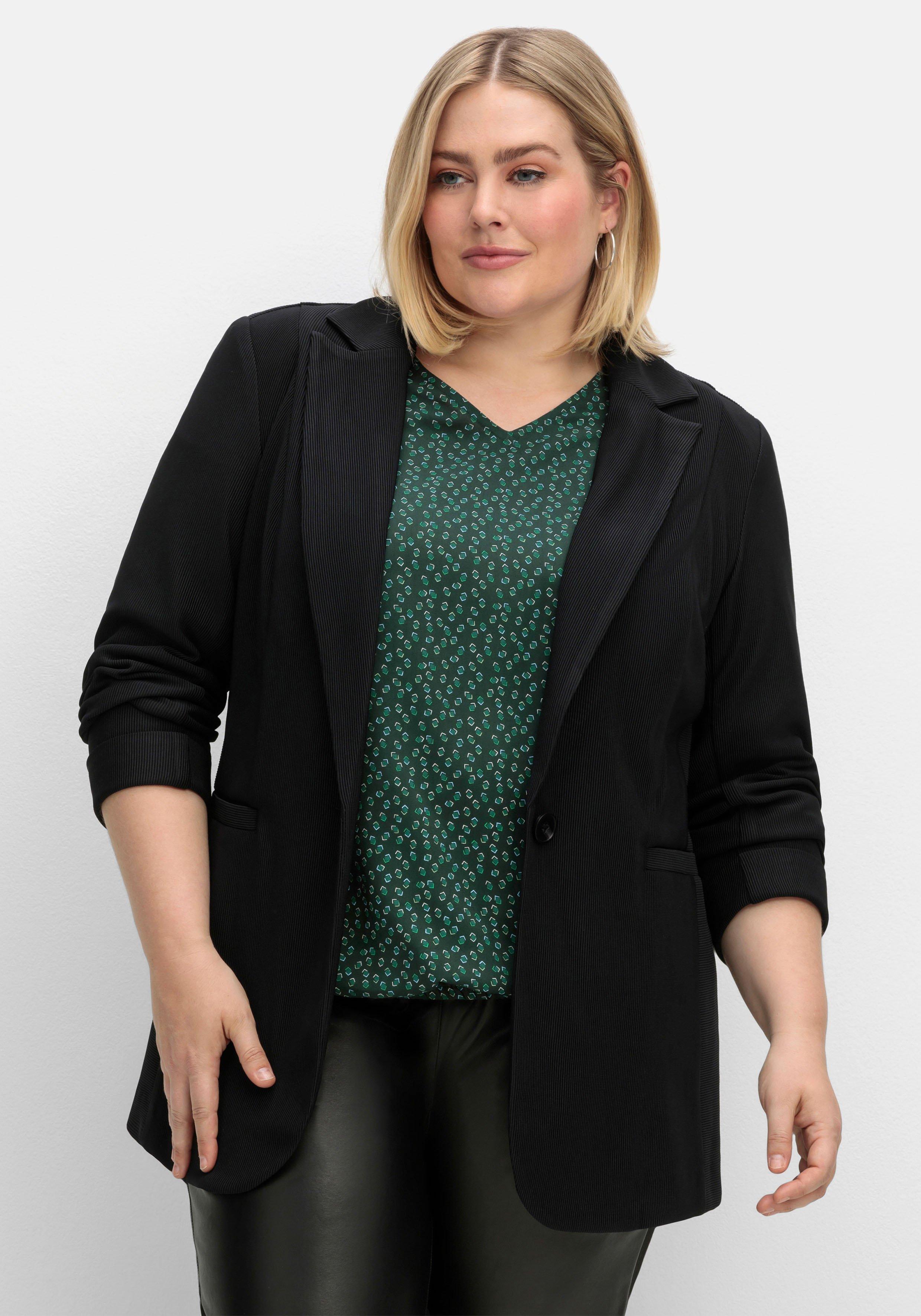 Taillierter Blazer in Ottoman-Rippstruktur
