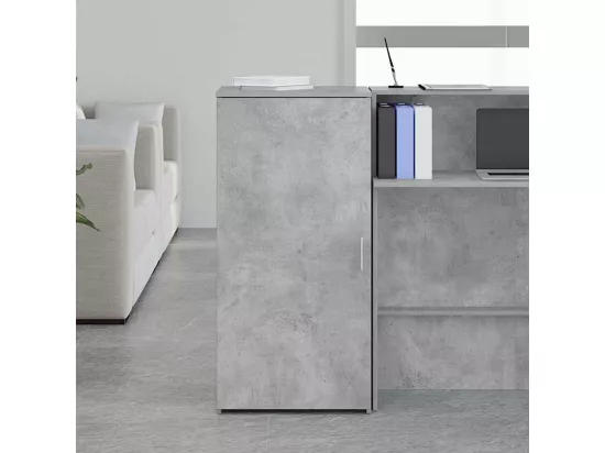 Armoire de rangement gris béton 50x45x103,5cm bois d'ingénierie