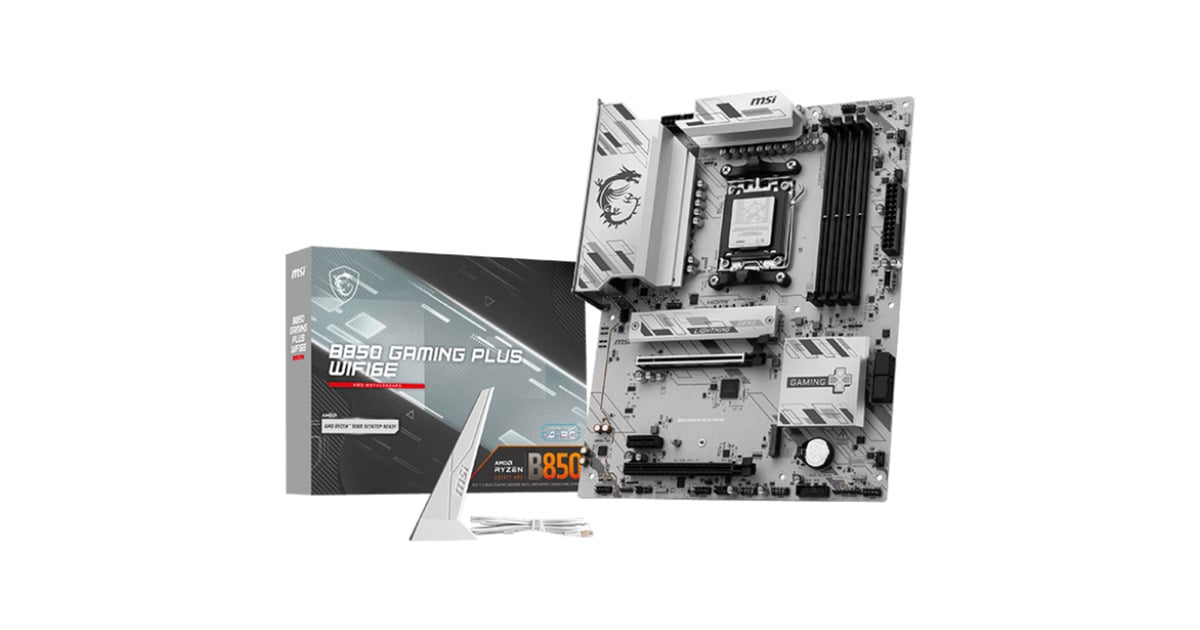 MSIB850 GAMING PLUS WIFI6E socket AM5 moederbord  (RAID, 2.5Gb-LAN, Wi-Fi 6E, BT, Sound, ATX)