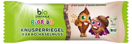 BioZentrale Kids Knusperriegel Kakao Haselnuss