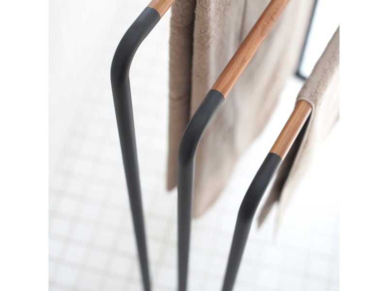 Yamazaki Handtuchhalter Plain Schwarz Handtuchständer