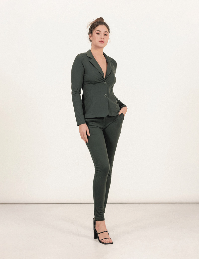 HBT BASICS ESSENTIELS | CHRISTINA PANTALON CHINO KAKI ANTHRACITE