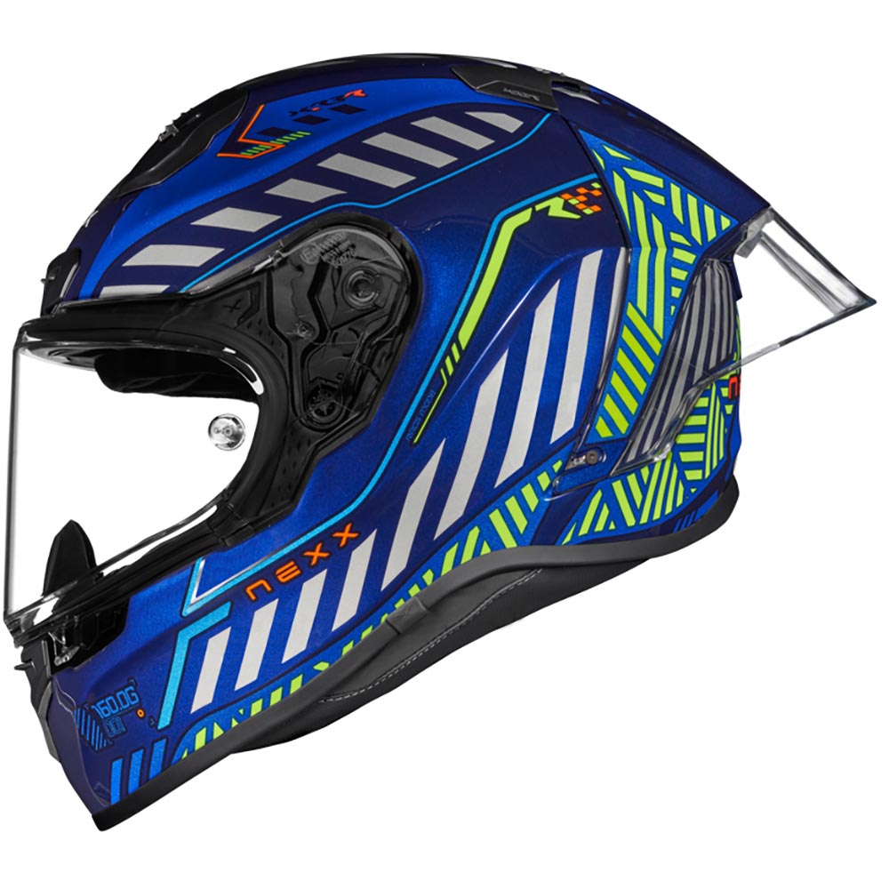 Nexx - Casque X.R3R Out-Brake Indigo / Jaune fluo / Blanc