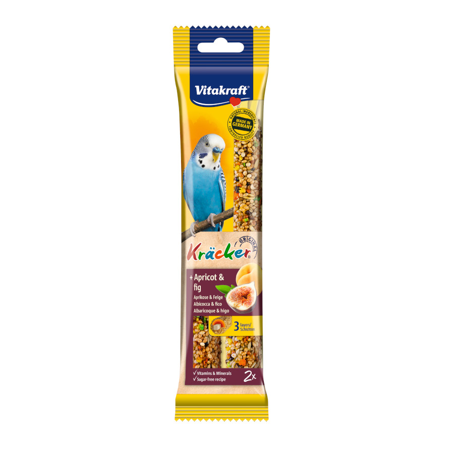 Biscoitos Vitakraft de damasco e figo para periquitos