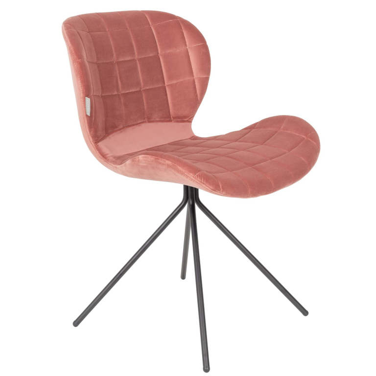 Zuiver OMG Velvet stoel old pink