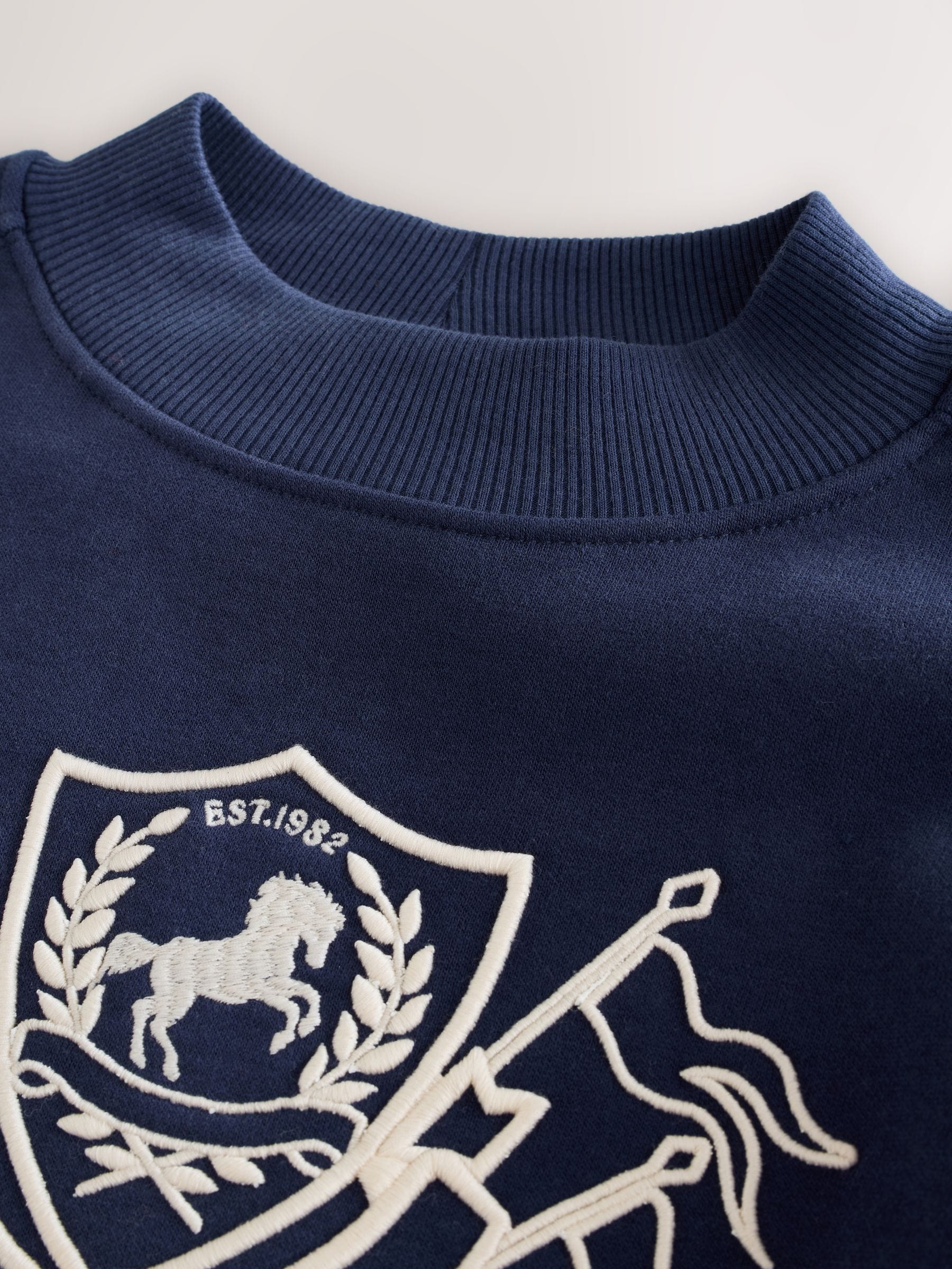 Marineblauw - Sweatshirt met slogan (3 - 16 jr)