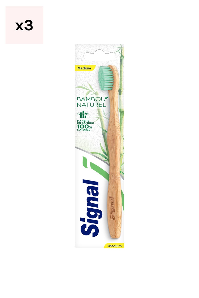 Brosses à dents en bambou - Medium - 3 unités