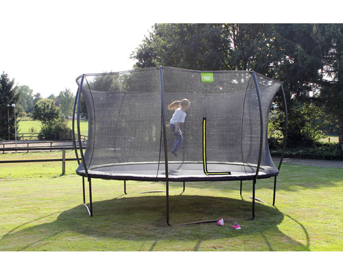 EXIT Silhouette trampoline met veiligheidsnet Ø 427 cm zwart