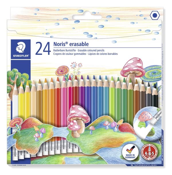 Fargeblyanter Slettbare 24-pakning Noris Staedtler