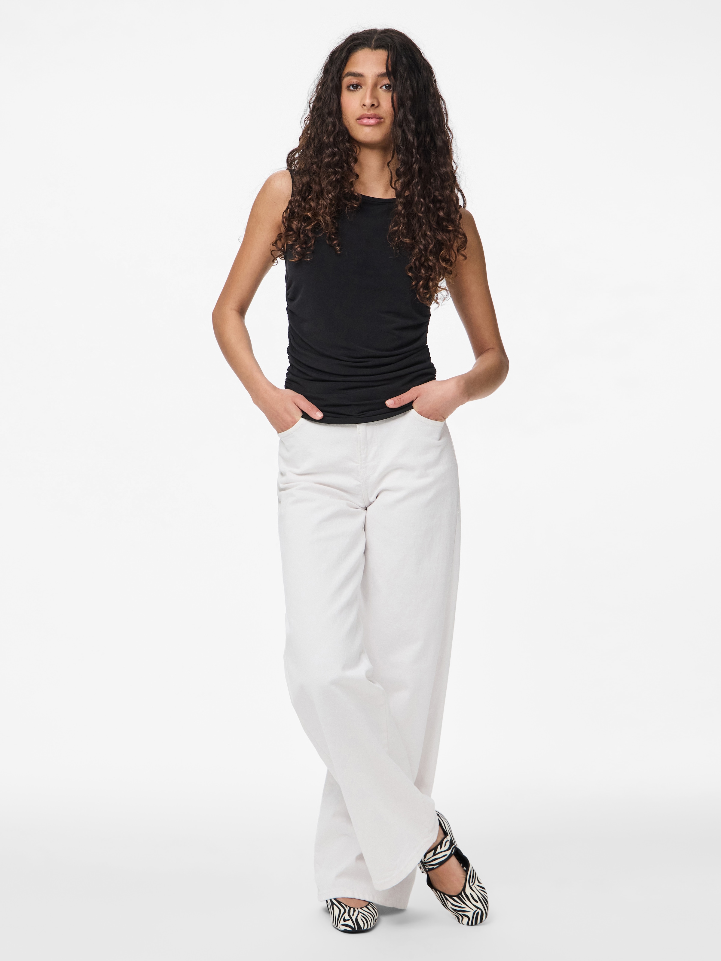 pieces Shirttop »PCMADISON SL RUCHING TOP NOOS BC«
