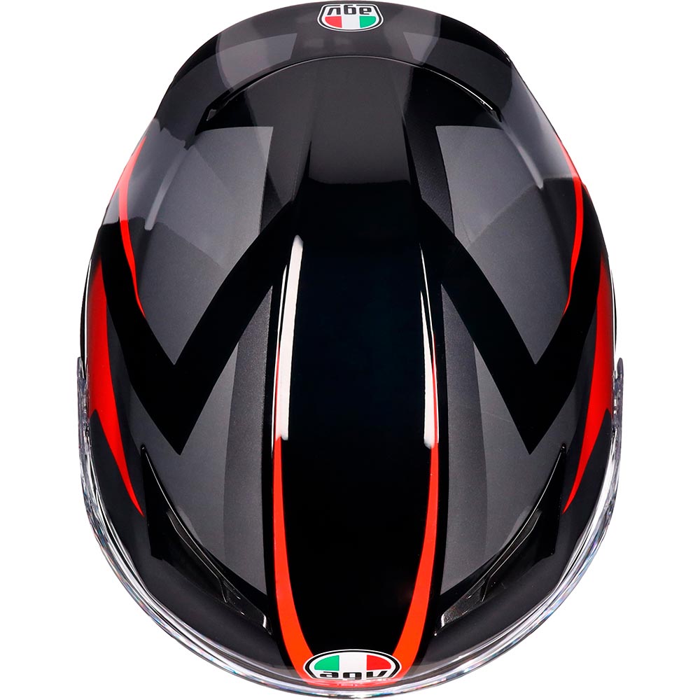 AGV - Casque K3 Striga Noir / Gris / Rouge