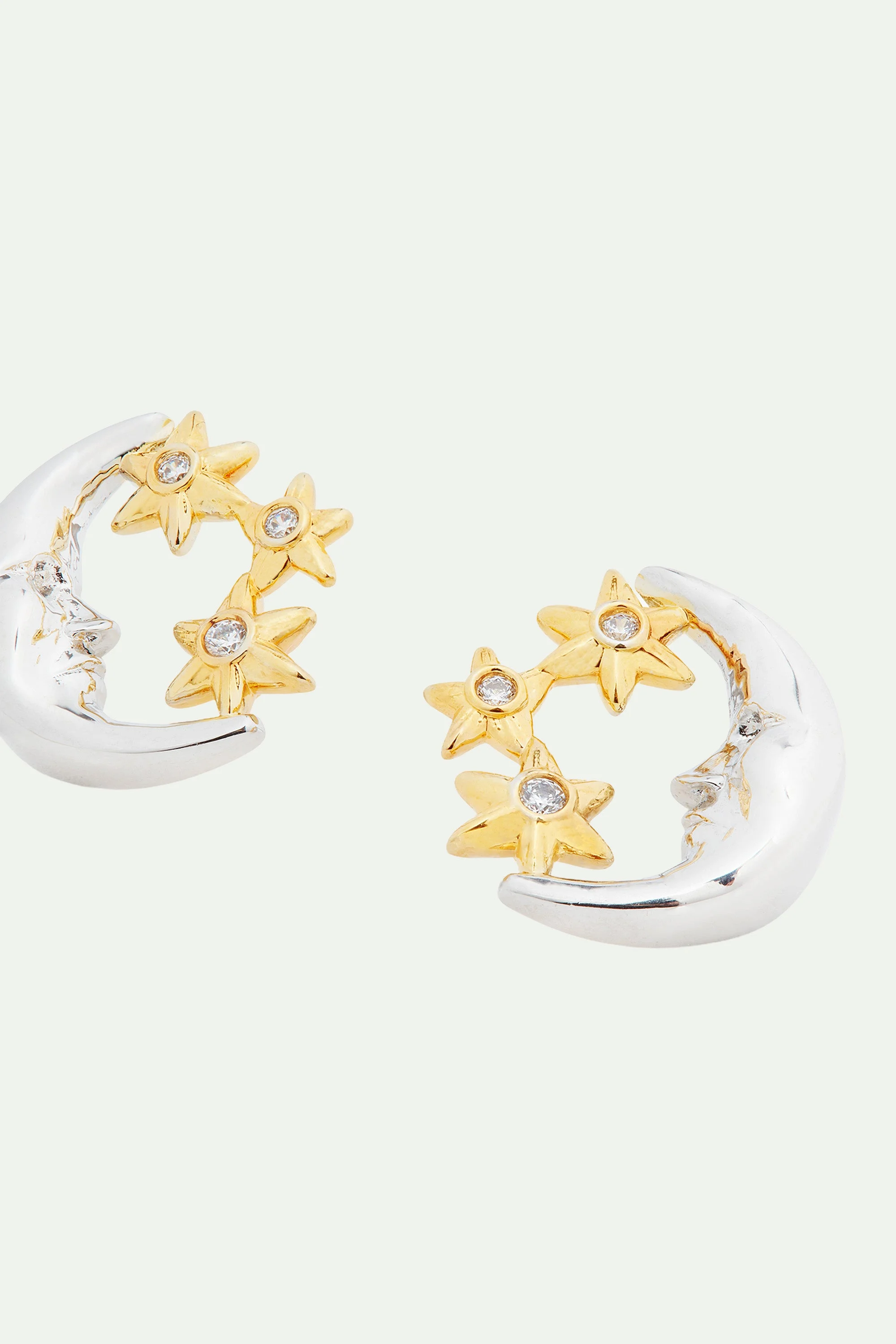 Boucles d'oreilles lune et étoiles | Multicolore