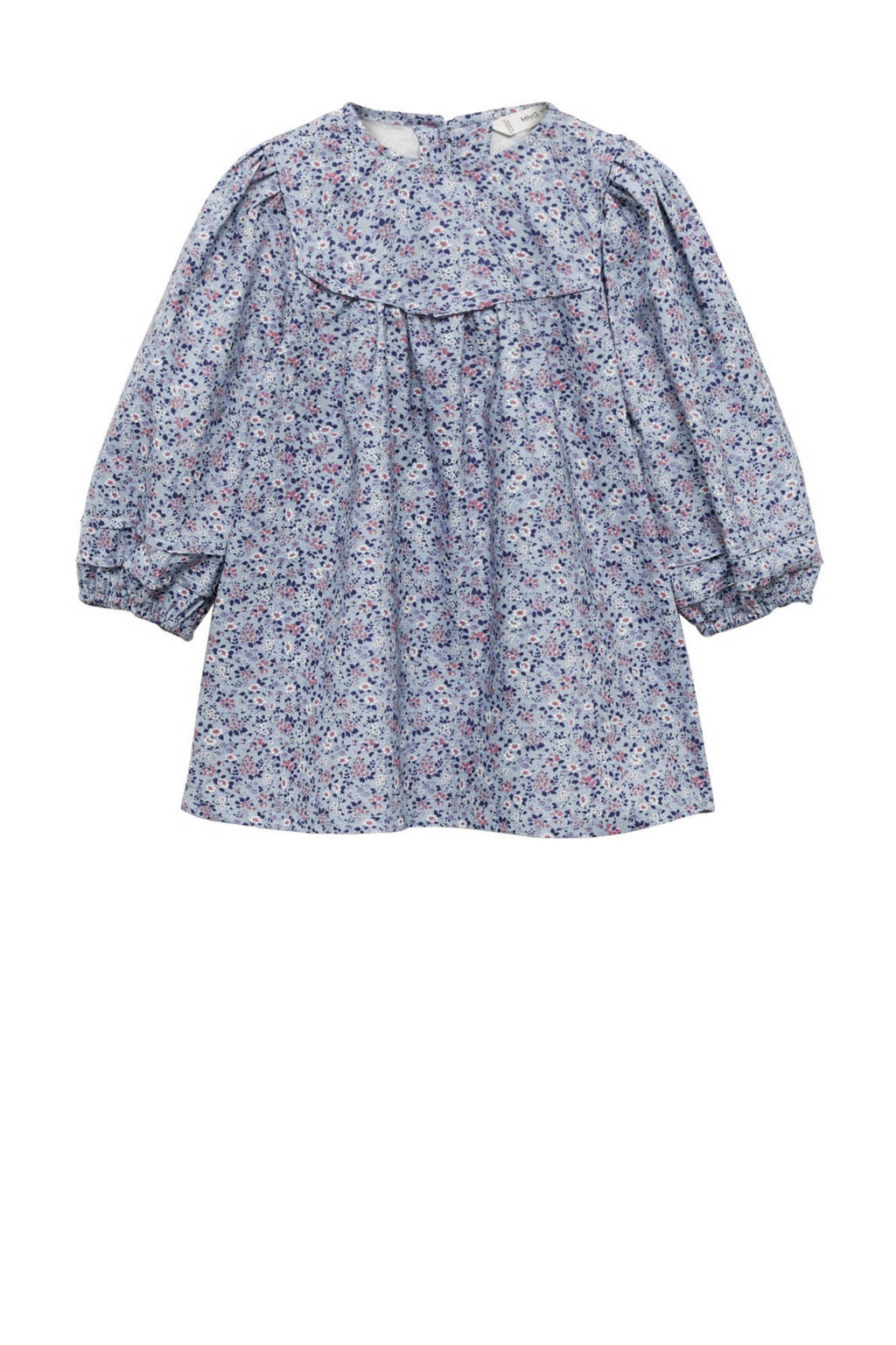 Mango Kids A-lijn jurk met all over print blauw