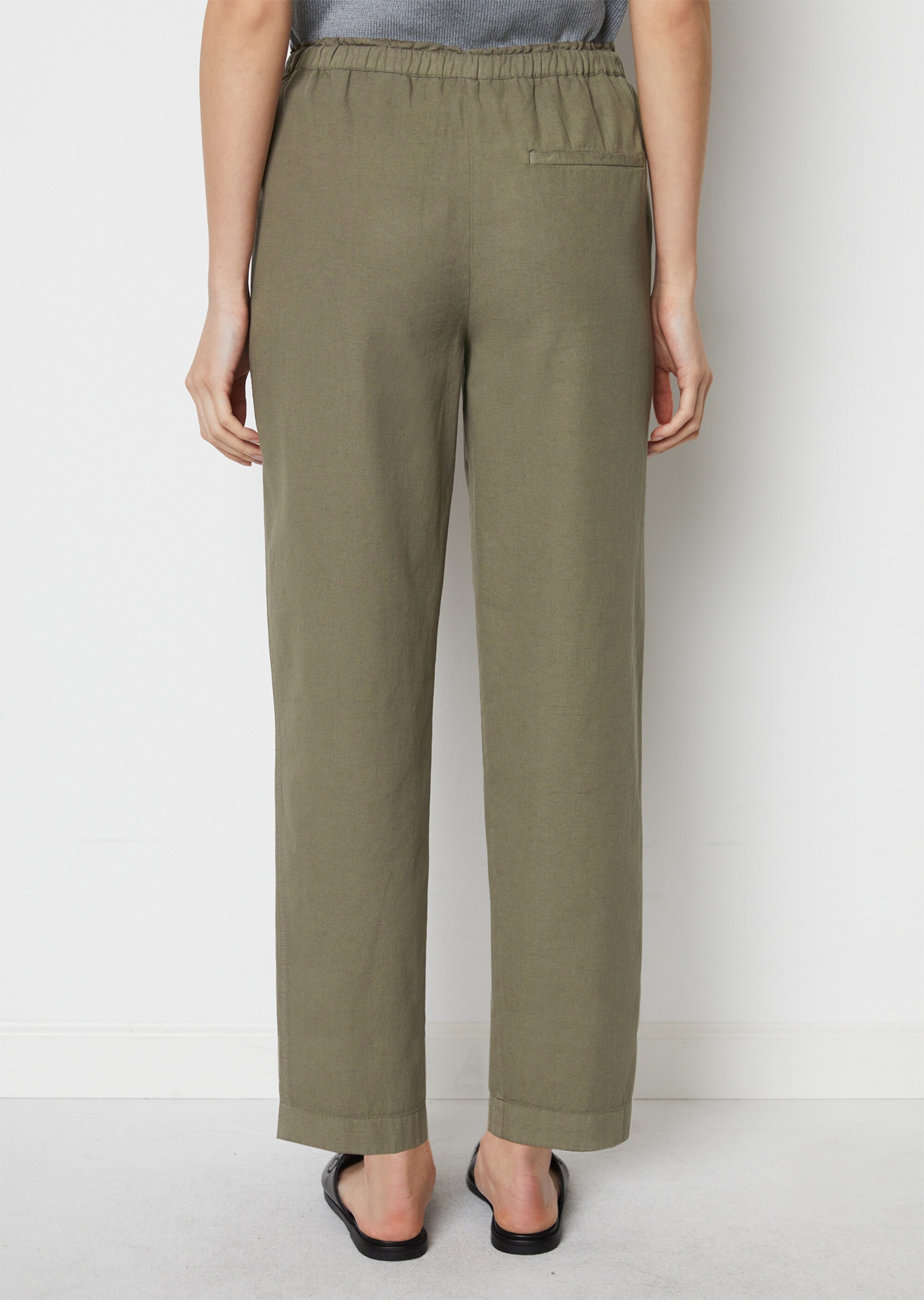 Joggpants taperedaus Organic-Cotton-Leinen-Mix
