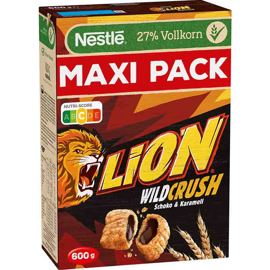 Nestle Lion WildCrush Schoko & Karamell 600g MHD:30.9.25