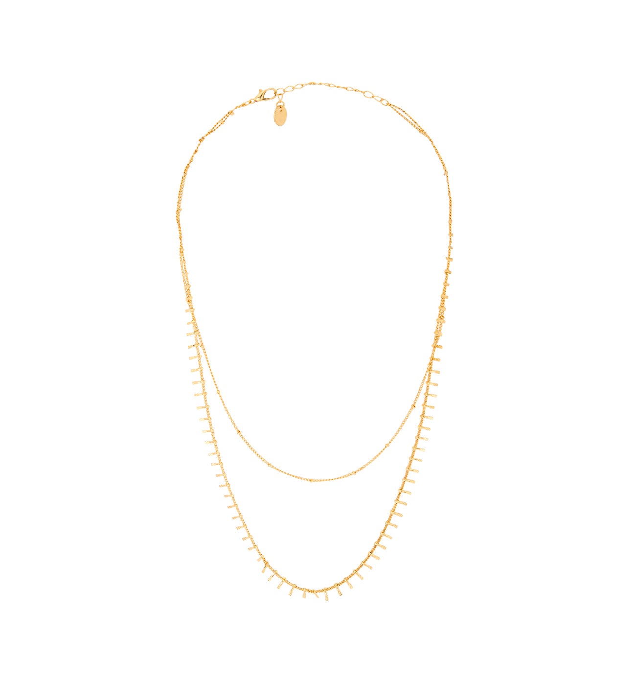 Collier fin 2 rangs Femme - Coloration dorée
