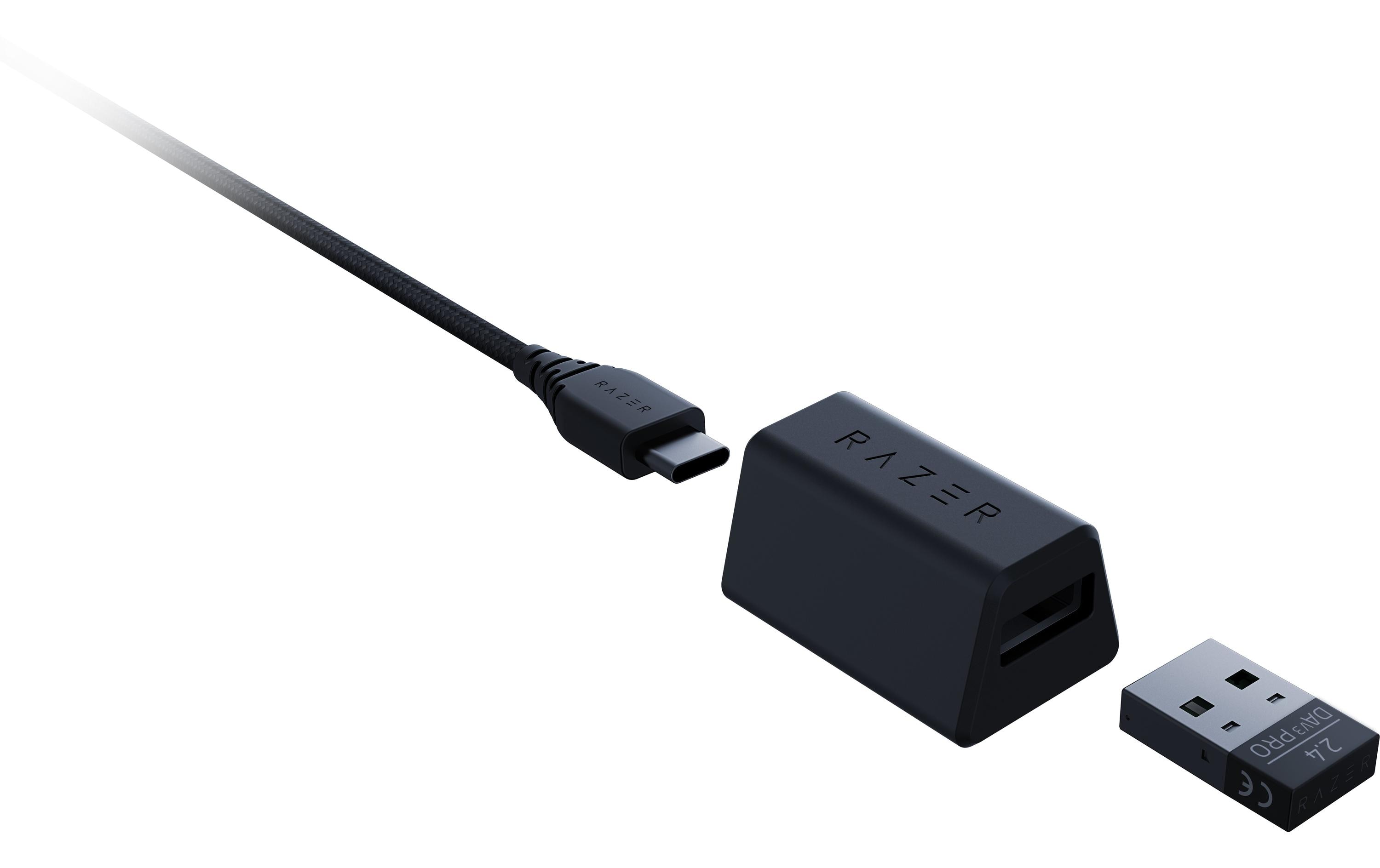 Gaming-Maus DeathAdder V3 Pro Schwarz<br>Leichte, kabellose Gaming-Maus mit 30'000 dpi und einer Batterielebensdauer von bis zu 90 Stunden