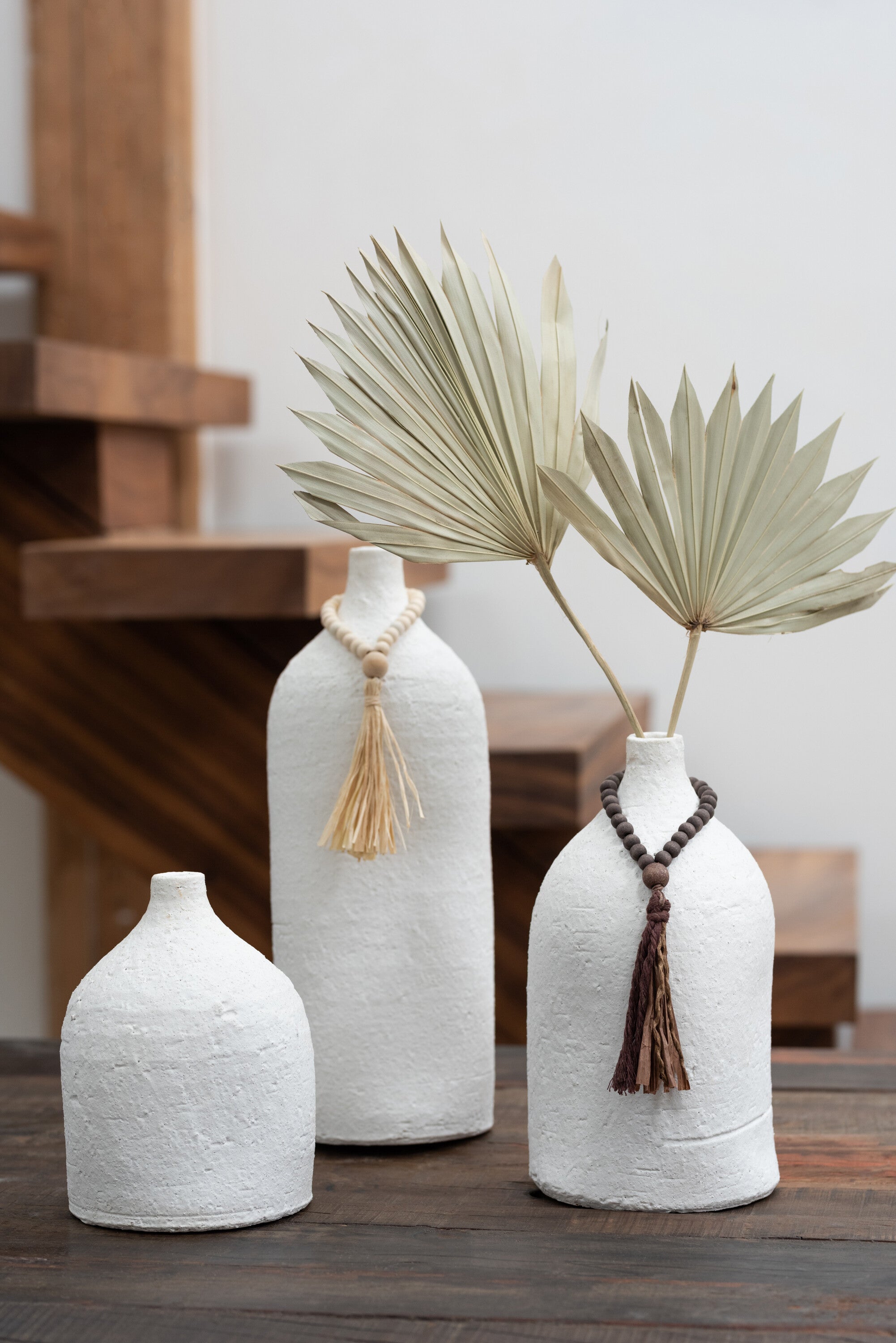 J-Line droogbloemen - gedroogde palmboom Bladeren - groen -