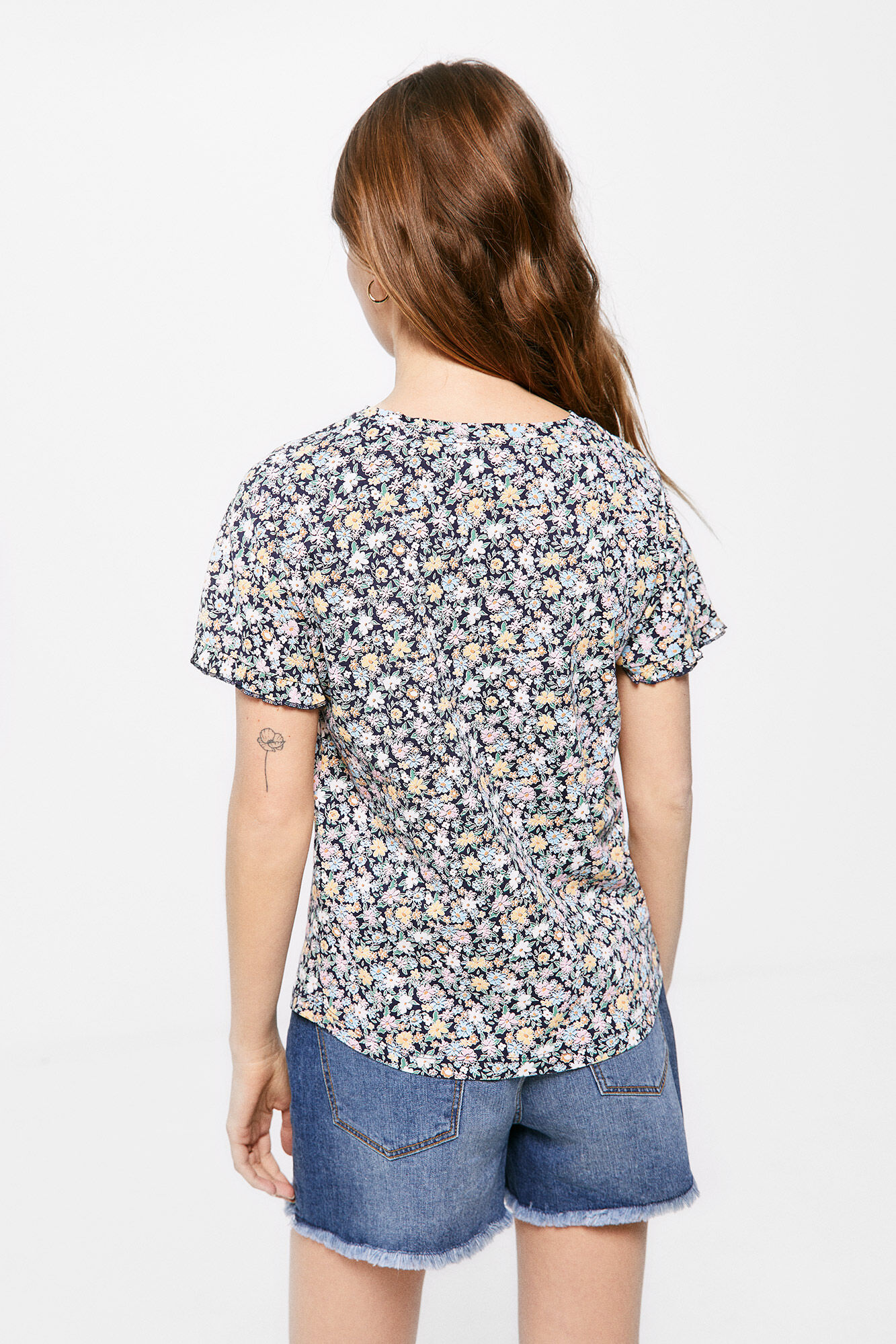 Camiseta Fantasy Sleeve Print - azul marinho