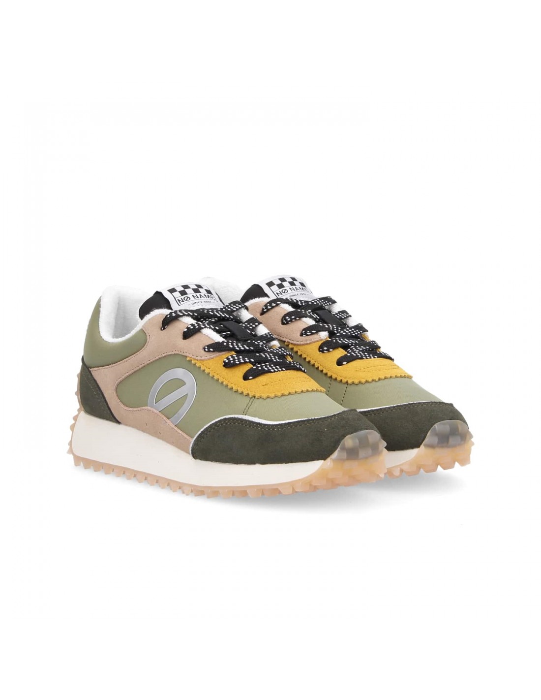 no name Baskets de ville femme punky jogger vert jaune