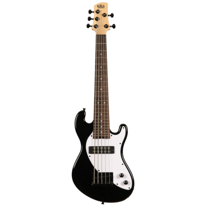 Kala Solid Body 5-String Fretted U-Bass Jet Black 5-snarige elektrische basgitaar met gigbag