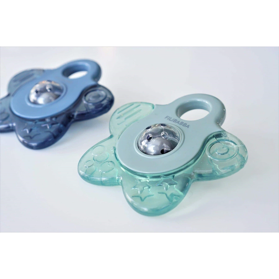 Filibabba Kühlbeißring Cooling Star 2er-Pack - Blue Mix