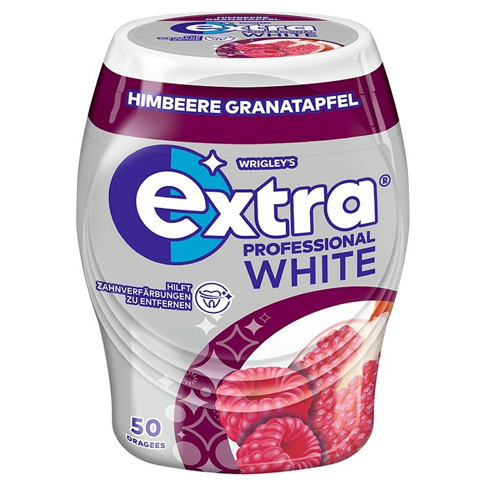 WRIGLEY'S Extra® Professional White 70 g, Himbeere-Granatapfel