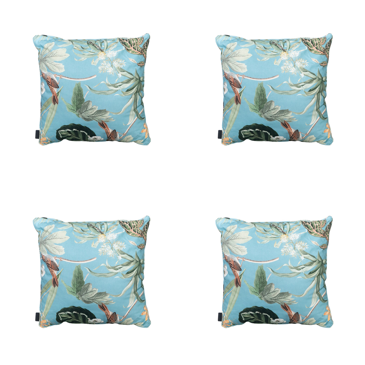 Madison Grasse aqua Sierkussen - Set van 4