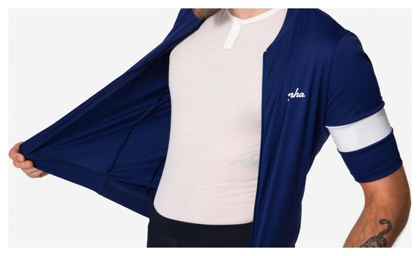 Maillot manches courtes Rapha Core Jersey Bleu/Blanc Homme