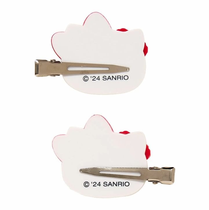 Sanrio - Hello Kitty Bangs Haarclip Deluxe - Rood (Set van 2)