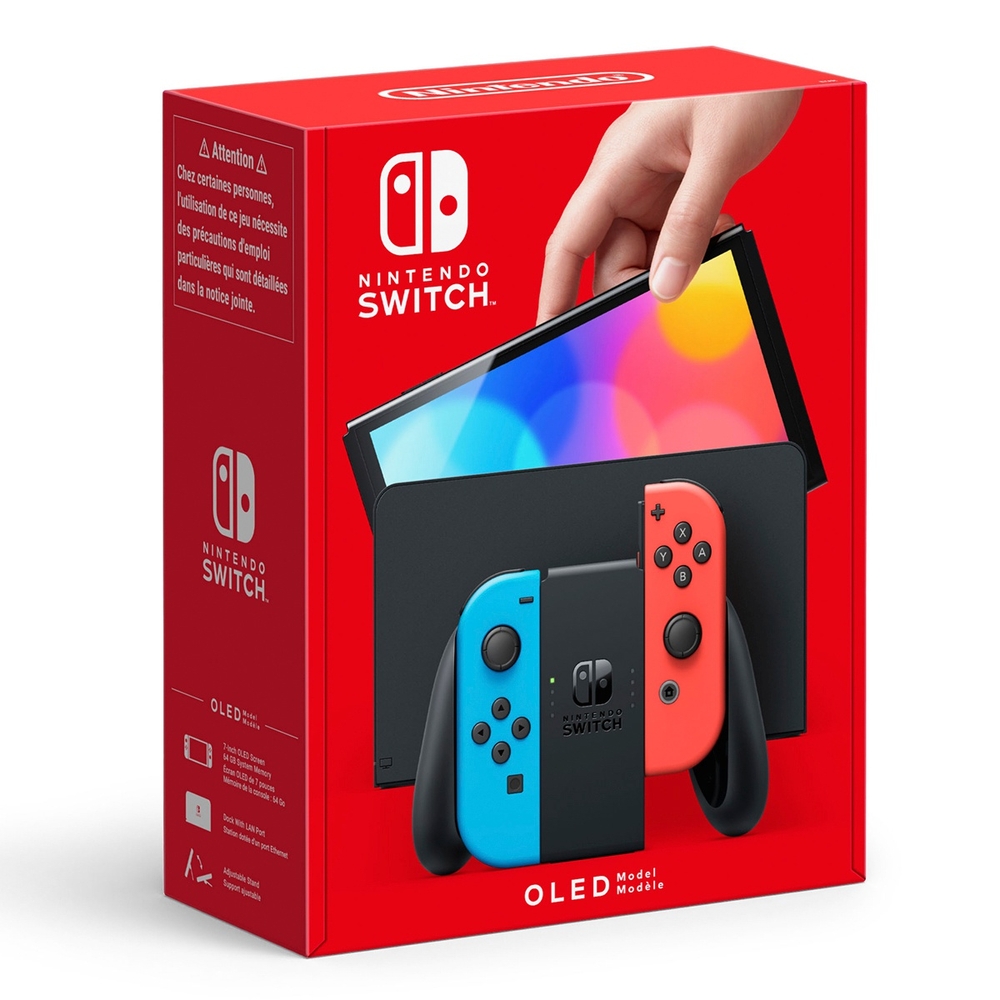 Nintendo Switch OLED Neonrot/Blau