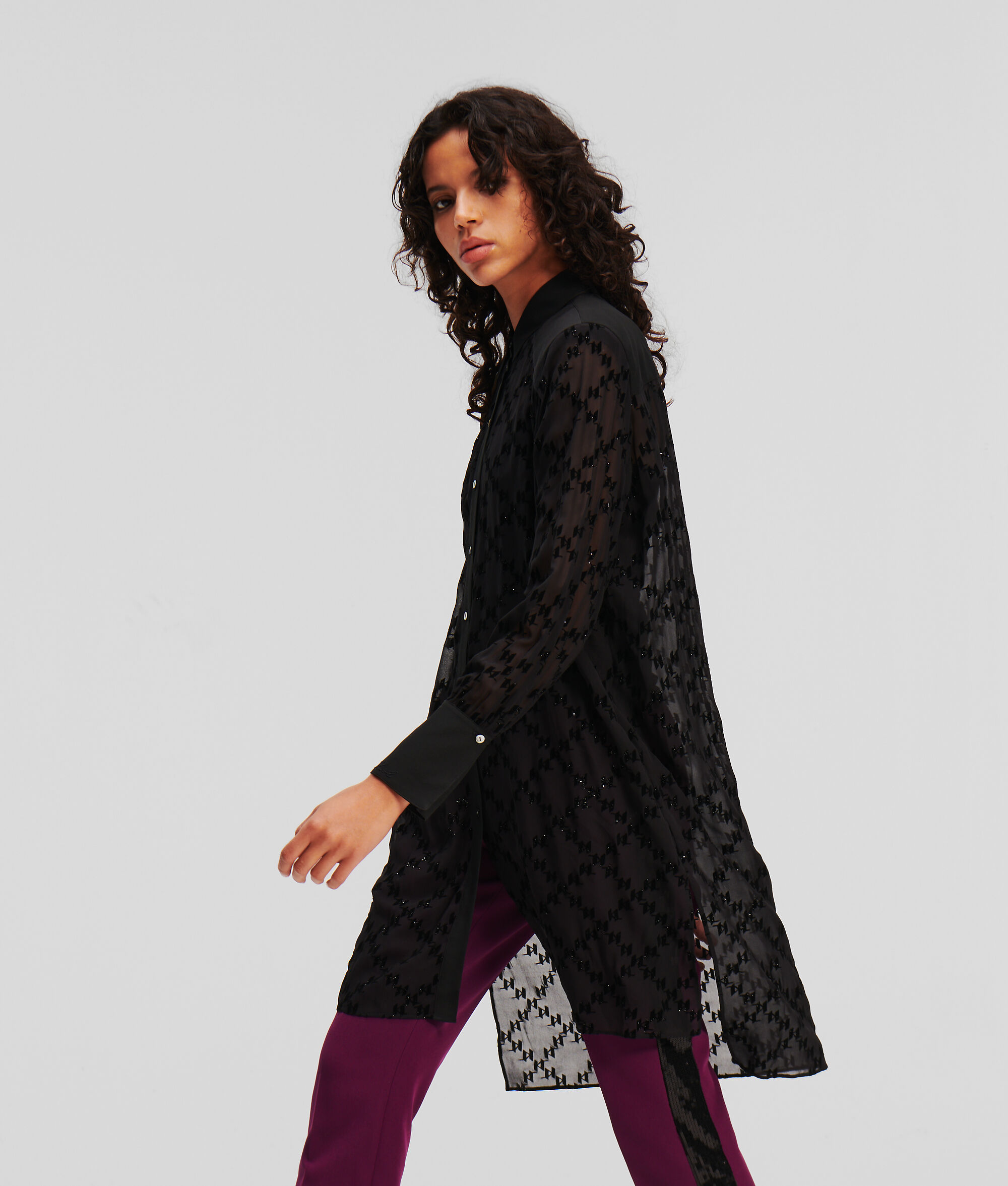 CHEMISE TUNIQUE KL MONOGRAM SCINTILLANTE