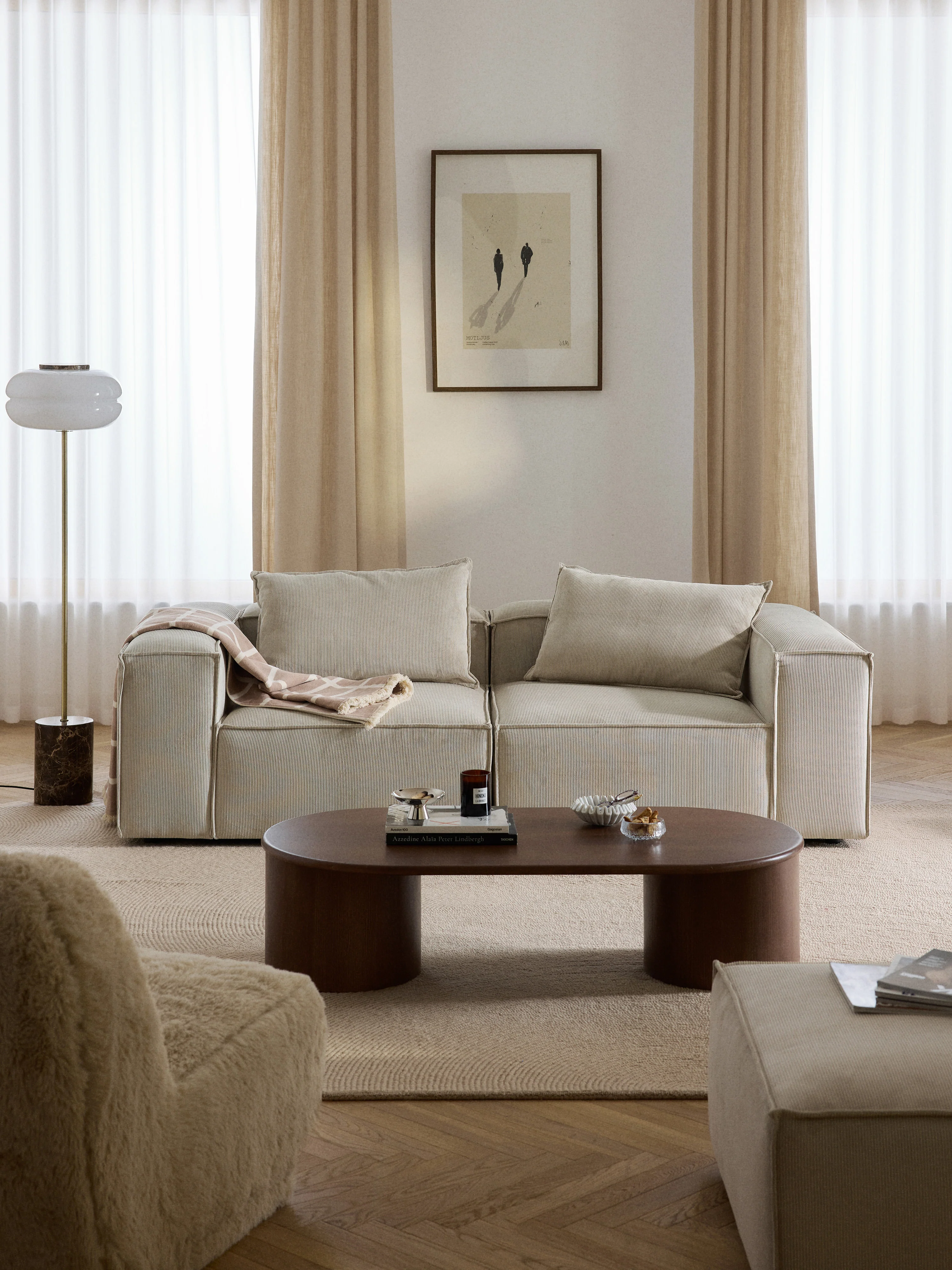 Modulaire bank Lennon (3-zits) van corduroy