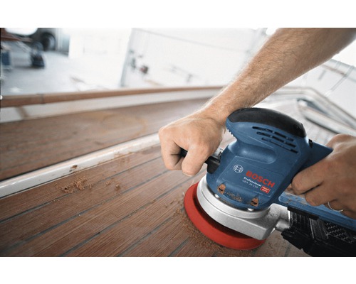 Bosch Professional GEX 34-150 excenterschuurmachine inclusief 1 x multi-gat schuurblad C470 en schuurzool (150 mm)