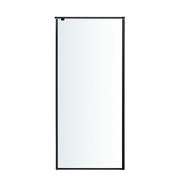 Paroi de douche fixe GoodHome Ezili transparente profilé noir 90 cm