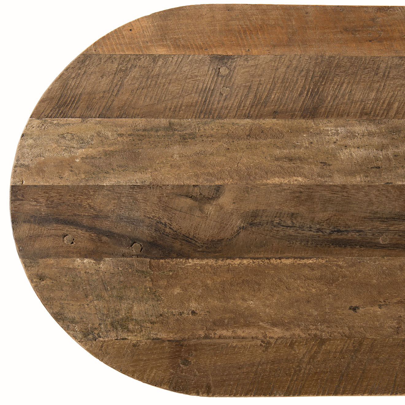 Macabane Table basse ovale Sixtine teck - 120x50x35 cm