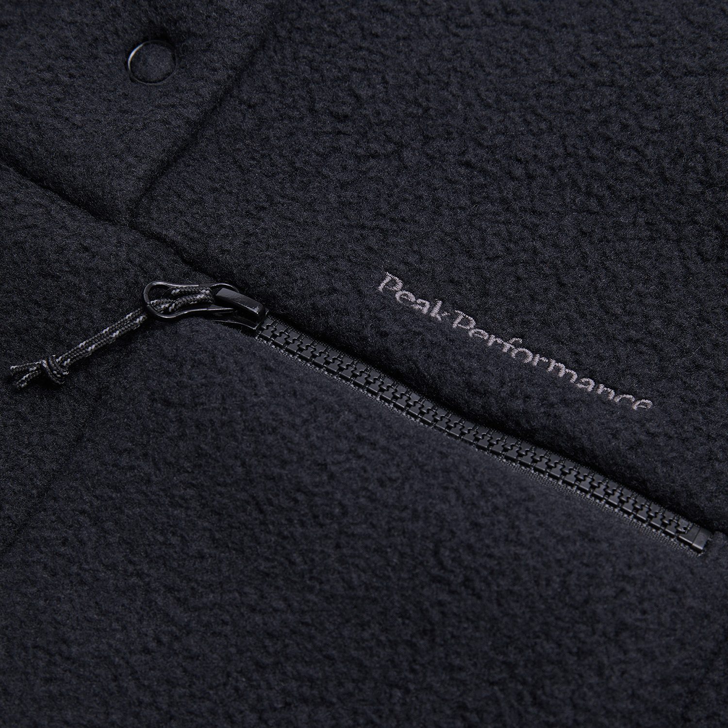 Peak Performance Fleece Snap T Pullover Damen schwarz
