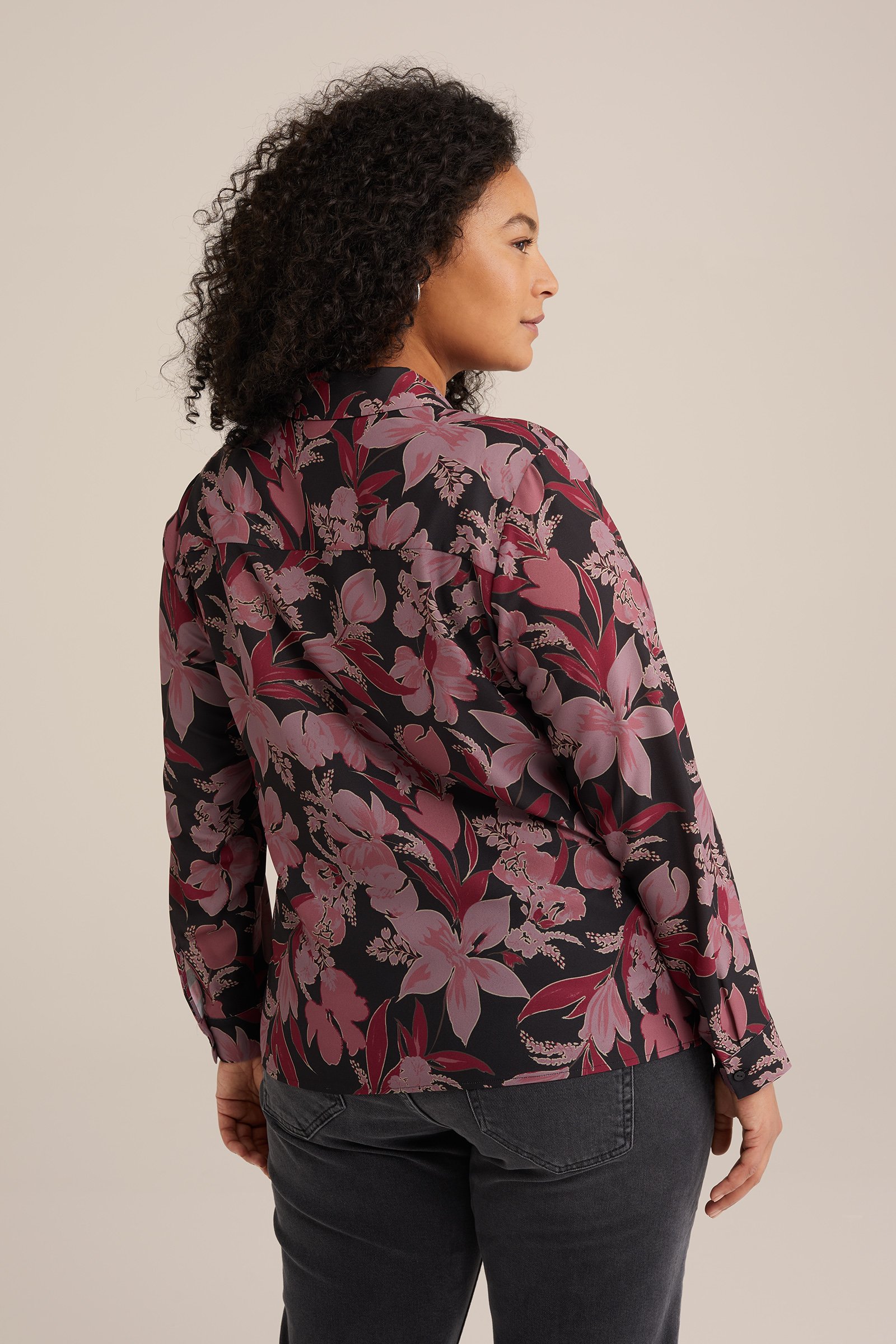 blouse - Curve WE Fashion Donkerpaars