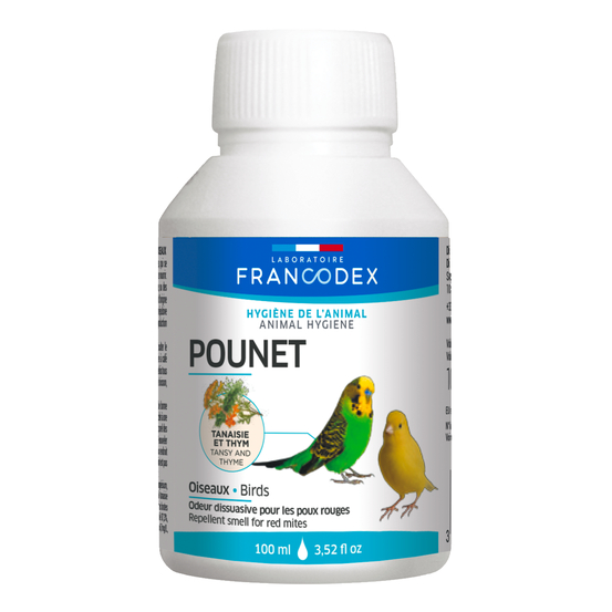 Aliment complémentaire liquide Pou Net pour oiseaux de cage : 100ml