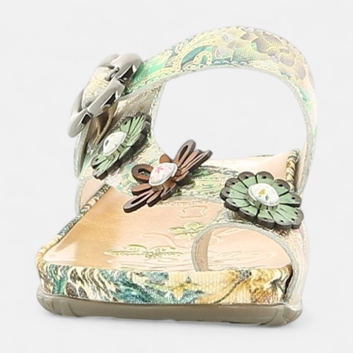 Mules Femme en cuir beige