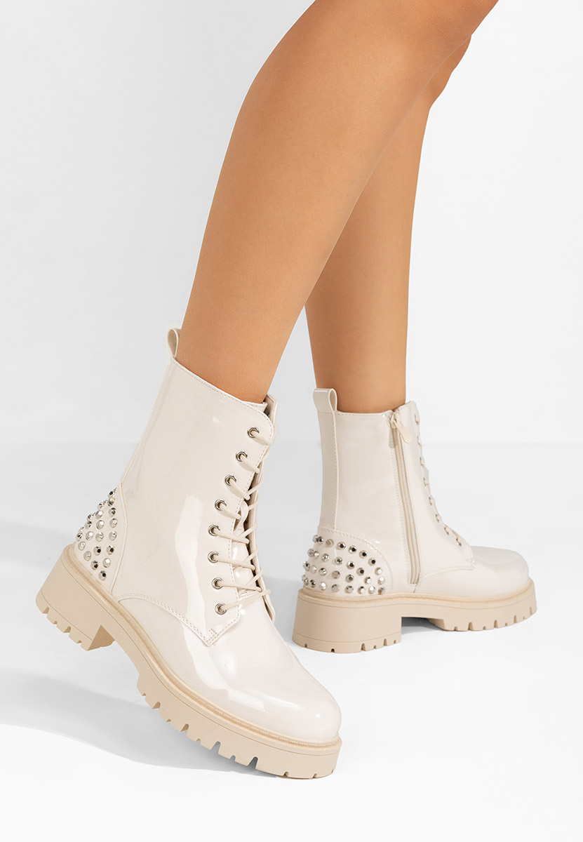 Bottines à plateau beige Erminia