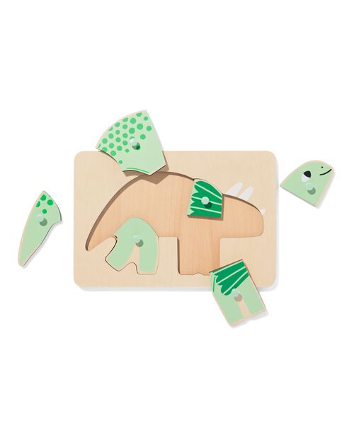 puzzle à encastrement en bois dino