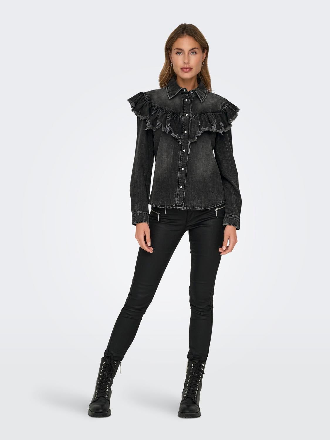 ONLBROADWAY Jeanshemd Washed Black