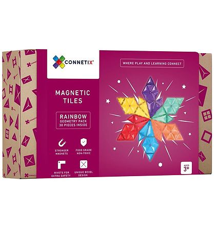 Connetix Magnets?t - 30 Dele - Rainbow Geometry
