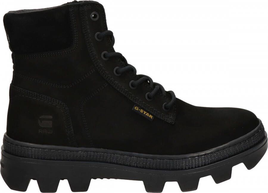 G-STAR Raw Noxer Hgh Nub M Veterboots Laarzen Met Veters Heren Zwart